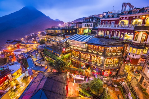 台北の観光スポットの風景