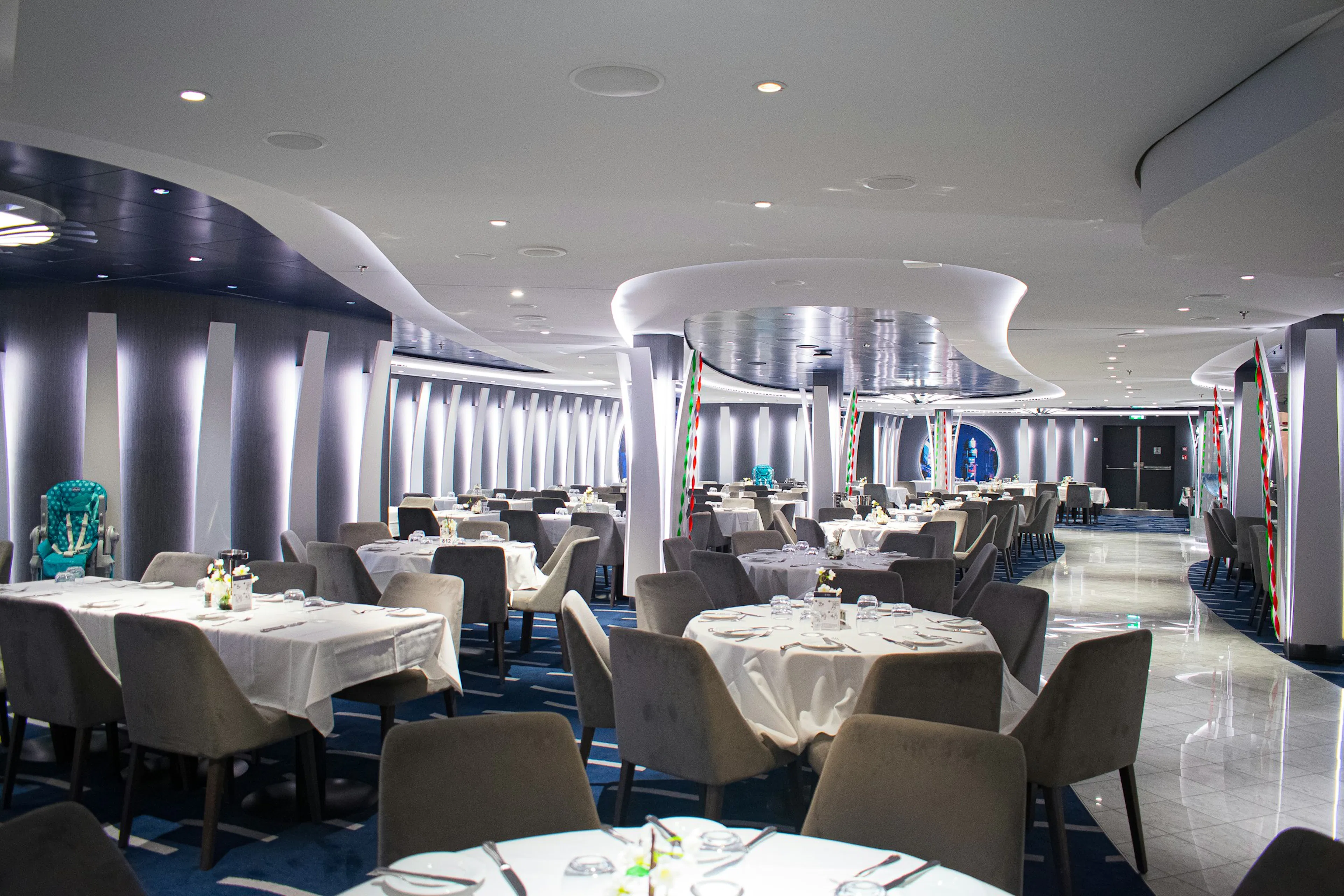 Elegant cruise dining interior